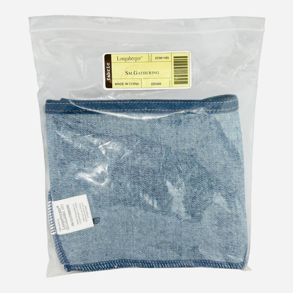 Longaberger SMALL GATHERING‎ Fabric Liner Only Blue Denim New